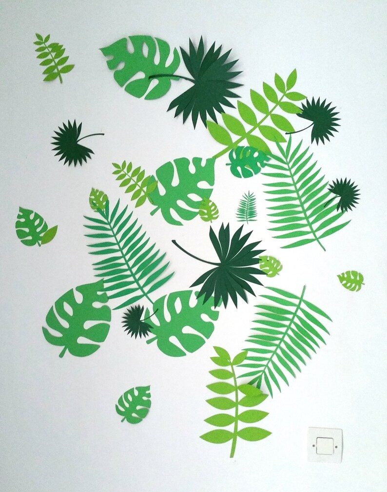 Download 7 Jungle Tropical Leaves SVG Cut Files for Cricut / | Etsy