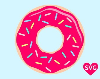 Sprinkle Donut with Candy Printable Clipart and SVG file for Cricut and Silhouette