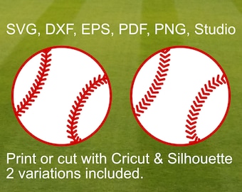 Baseball Ball SVG cut file for Cricut & Silhouette, a beautiful baseball with stitches clipart