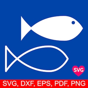 Arquivo SVG de peixe, DXF de peixe, arquivo de corte SVG de peixe para Cricut, clipart de peixe, silhueta de peixe, contorno de peixe, formato de peixe, design de peixe, modelo de peixe