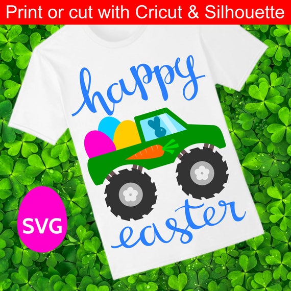 Download Happy Easter SVG Monster Truck SVG file Easter Shirt for Boy | Etsy