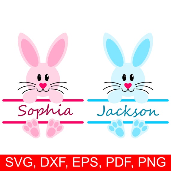 Download Easter Bunny Svg Monogram Frame For Girl And Boy Easter Etsy