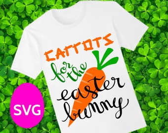 Carrots for the Easter Bunny SVG file for Cricut and Silhouette, a very cute Easter sayings SVG design that looks great on a Easter plate