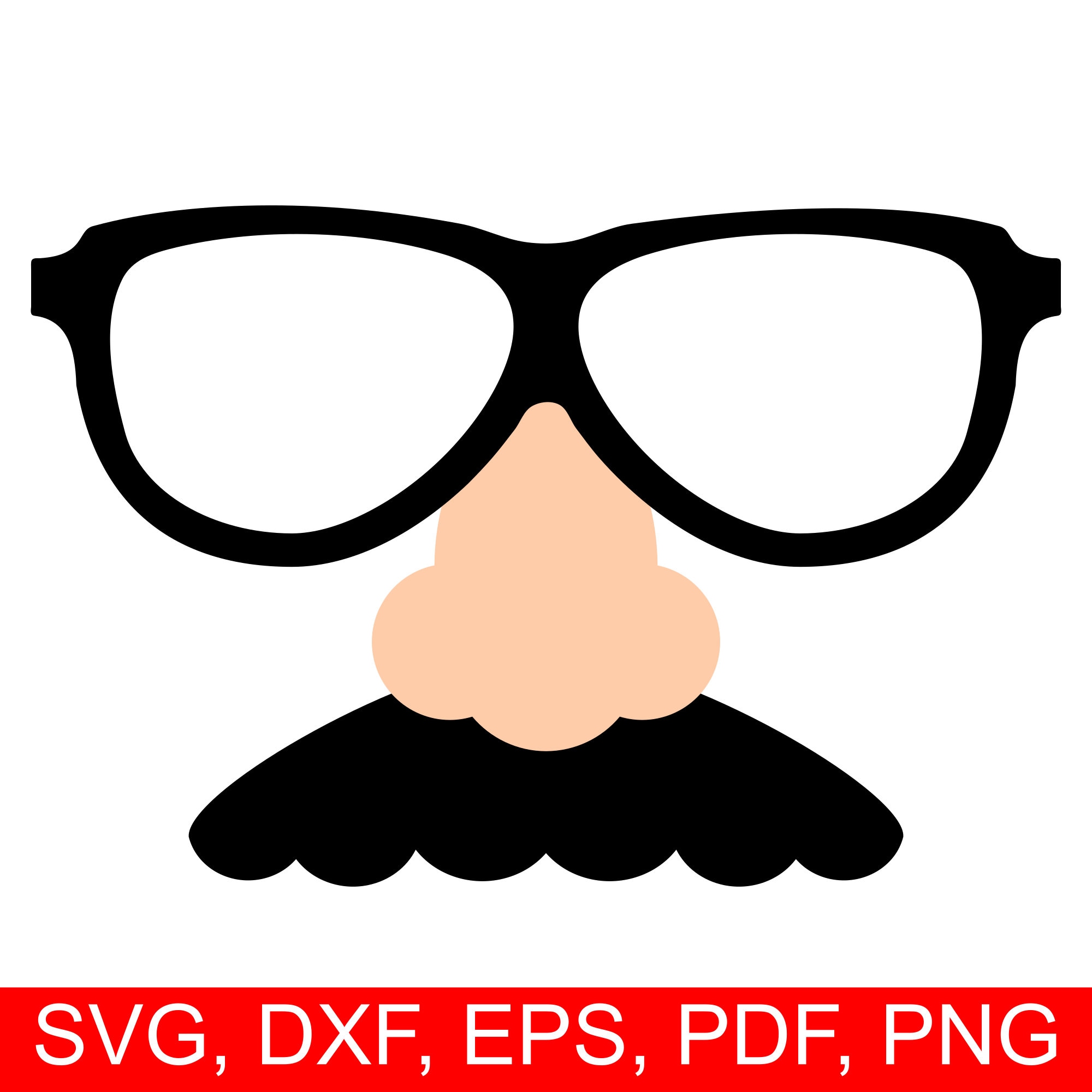 Disguise glasses fake nose mustache Royalty Free Vector