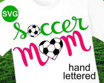 Soccer Mom SVG File and Printable Clipart to make a Soccer Mom shirt or gift to wear during the game to cheer the team!