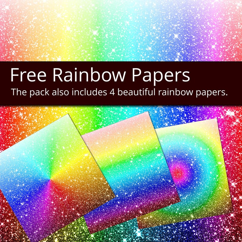 Ombre Glitter Digital Paper Pack 250 Colors Digital Glitter Etsy