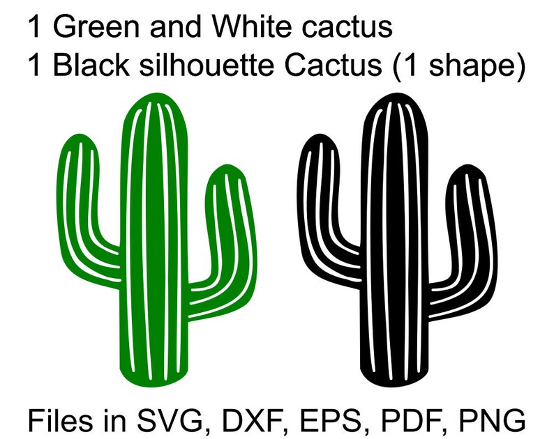 Cactus SVG file Cactus clipart Cactus DXF Cactus PNG | Etsy Polska