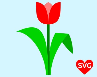 Tulip SVG File for Cricut and Silhouette and Tulip printable clipart to celebrate Spring