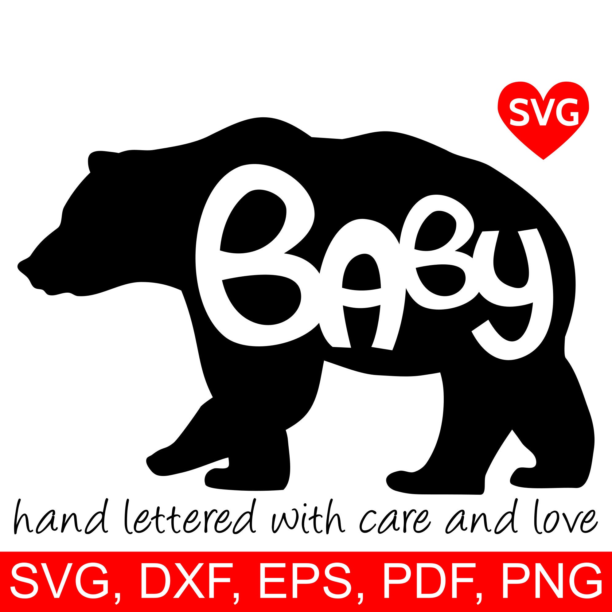 Download Baby Bear SVG Files for Cricut and printable clipart to ...