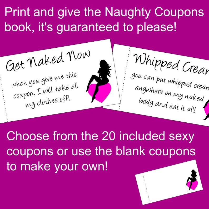 Satisfaction guaranteed Printable Very Naughty Coupons Book for Him, Valentine's Day Gift for Him, Hot Coupons, Erotic Coupons, Sex Coupons image 2