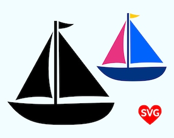 Sailboat SVG File, Sailing SVG file for Cricut, Sailboat Clipart Printable, Sail Boat Silhouette, Nautical Svg Clipart, Summer SVG Files