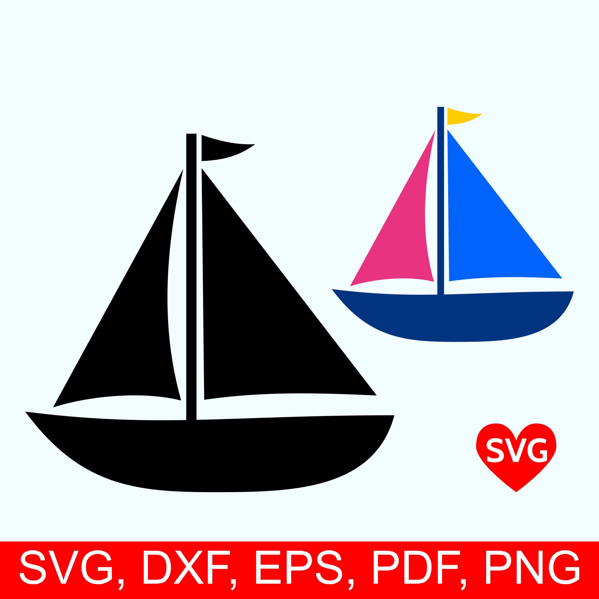 sailboat silhouette svg