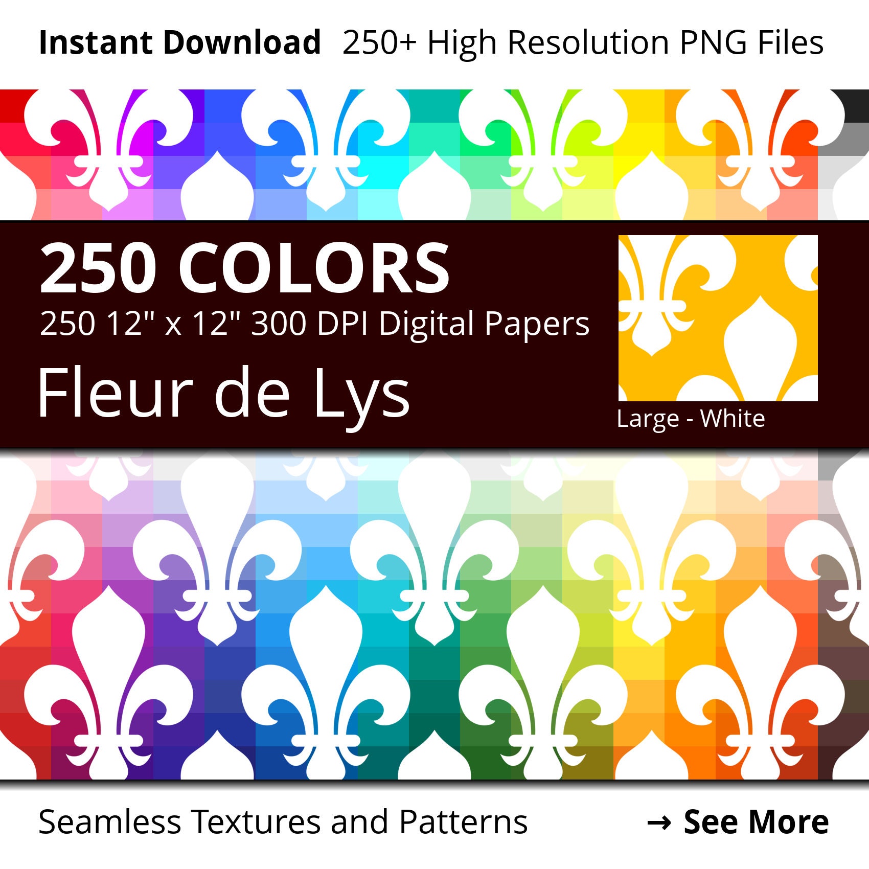 Seamless Very Large Polka Dot Paper-250 Colors with Pattern By