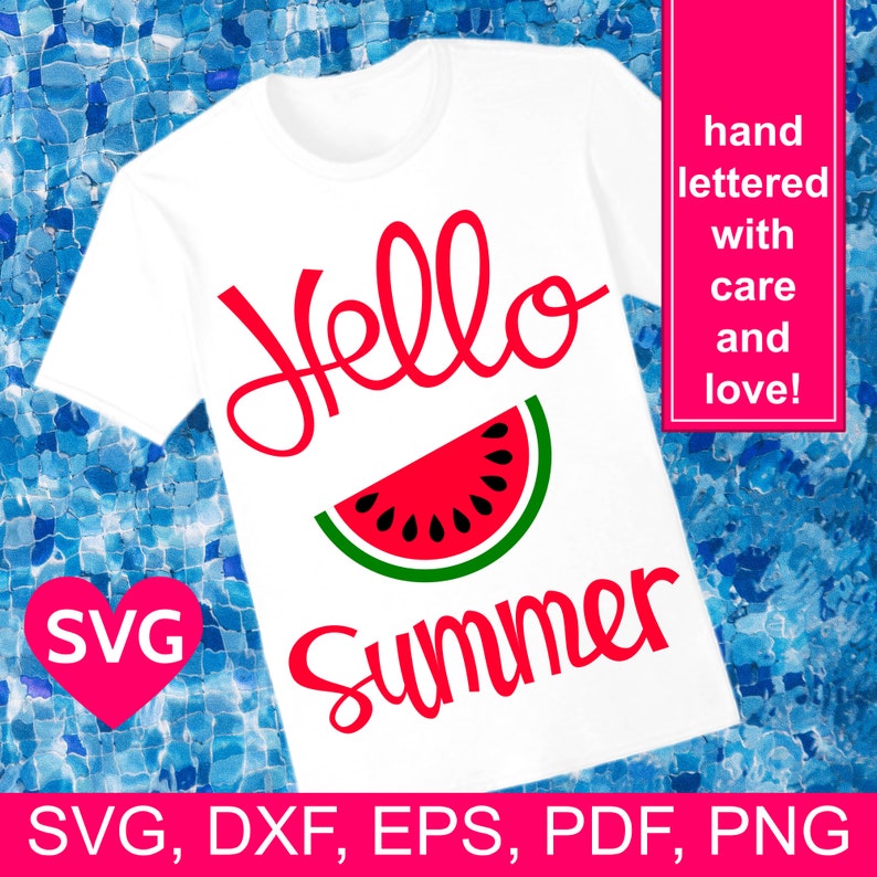 Download Hello Summer SVG File Hello Summer Watermelon SVG Hello | Etsy
