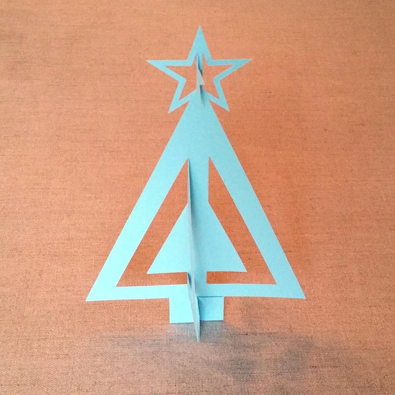 Download DIY Paper 3D Christmas Tree Template SVG PDF dxf png for | Etsy