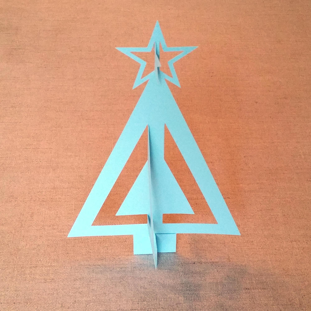 DIY Paper 3D Christmas Tree Template SVG PDF Dxf Png For Cricut 