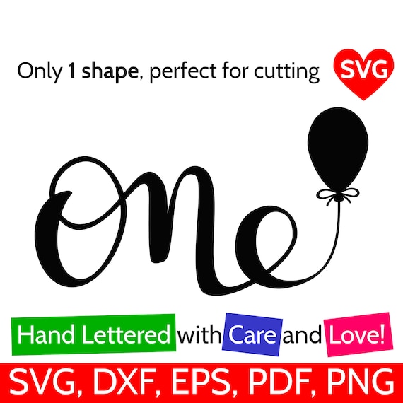 Download One With Balloon Svg One Svg File With Balloon For Boys And Etsy