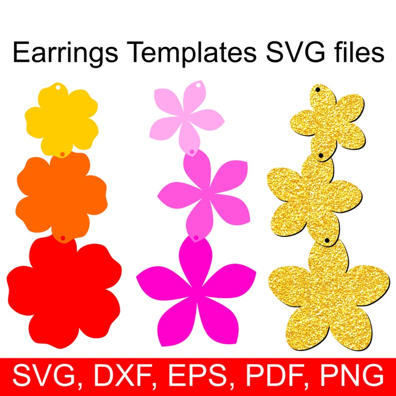 Download Flower Earrings SVG Files for Cricut and Silhouette ...