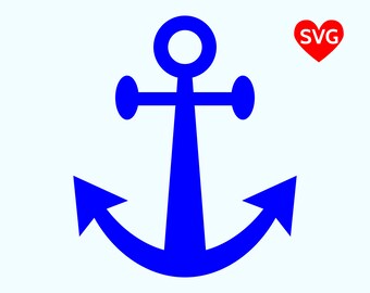 Anchor SVG File, Anchor SVG file for Cricut, Anchor Clipart Printable, Anchor Silhouette, Nautical Svg Clipart, Summer SVG Files