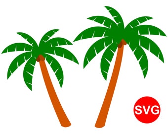 Palm Tree SVG File for Cricut, 2 Palm Tree clipart printables and SVG cut files