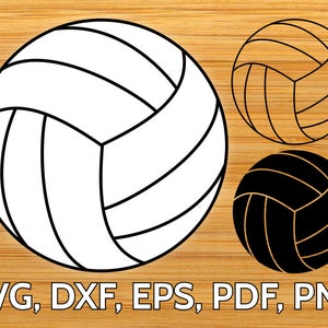 Volleyball Ball SVG Design, Cut file for Cricut & Silhouette, SVG Volley Ball Vector Clipart, dxf, eps, png, pdf files image 1
