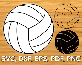 Volleyball Ball SVG Design, Cut file for Cricut & Silhouette, SVG Volley Ball Vector Clipart, dxf, eps, png, pdf files