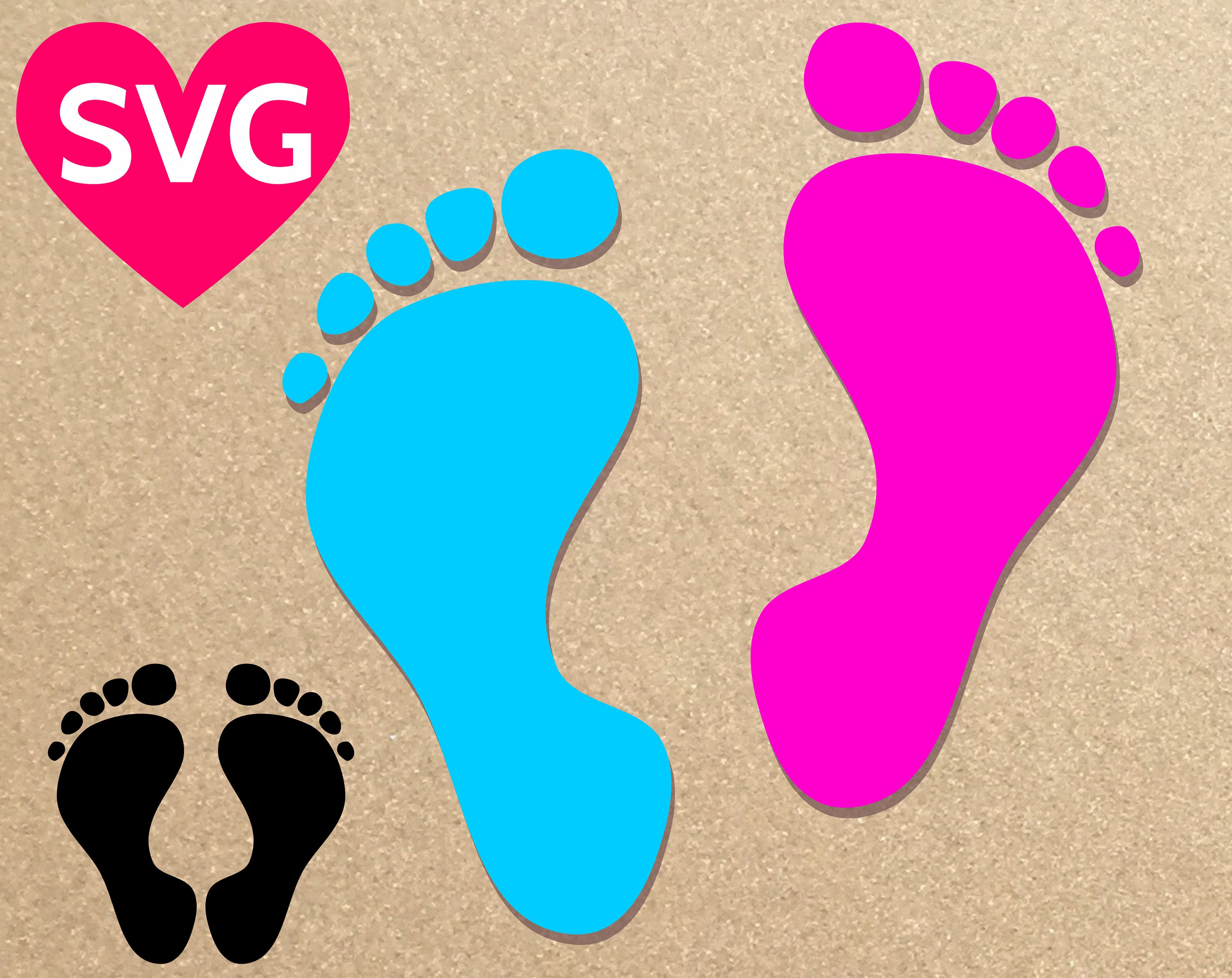 Download Baby Footprint Svg Baby Feet Svg Baby Foot Svg Baby Foot Print Svg File For Cricut Silhouette Baby Shower Svg Design Dxf Pdf Png