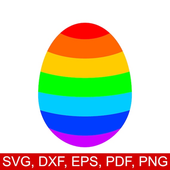 Download Rainbow Easter Egg Svg File Rainbow Easter Egg Dxf Rainbow Etsy