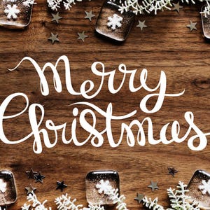 Merry Christmas SVG Handwriting, Handwritten Merry Christmas SVG cut file for Cricut & Silhouette, Christmas sayings SVG, dxf, pdf, png