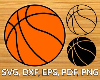 SVG Basketball Ball Cut File optimized for Cricut & Silhouette  - Basket Ball SVG Design to Print or Cut - Basket Ball Clipart Vector