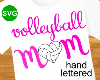 Volleyball Mom SVG File and Printable Clipart to make a Volleyball Mom shirt or gift to wear during the game to cheer the team!