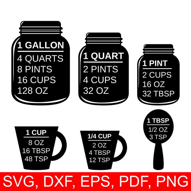 Download Measuring Cups SVG file Measuring Cup and Spoon SVG | Etsy