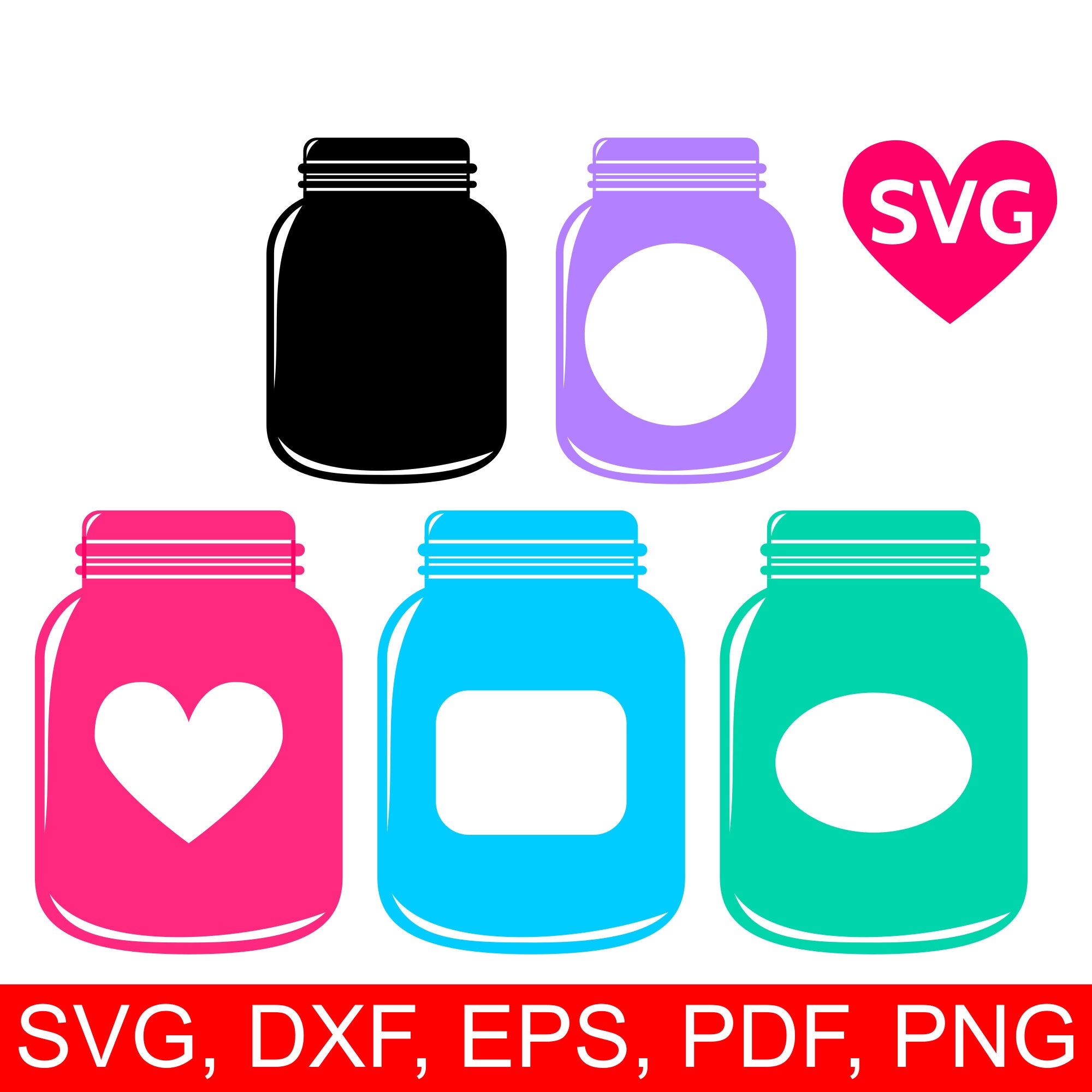 Download Mason Jars Svg Files With Labels And Monogram Frame For Cricut And Silhouette