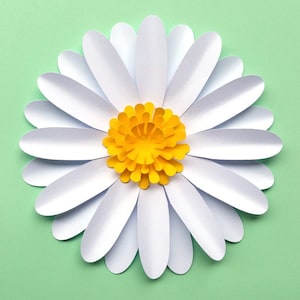 Easy DIY Daisy / Gerbera Paper Flower Template SVG and PDF to Cut With ...