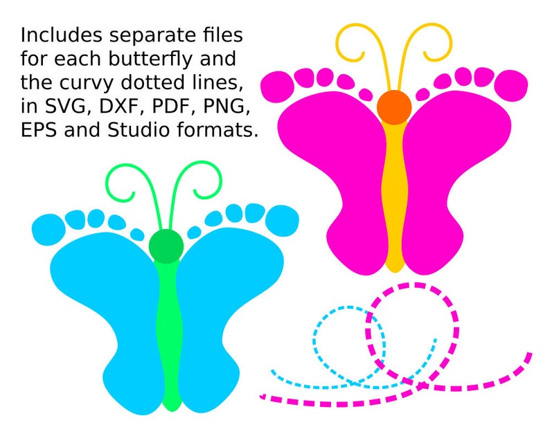 Download Baby Footprint Butterfly SVG file Printable Birthday ...