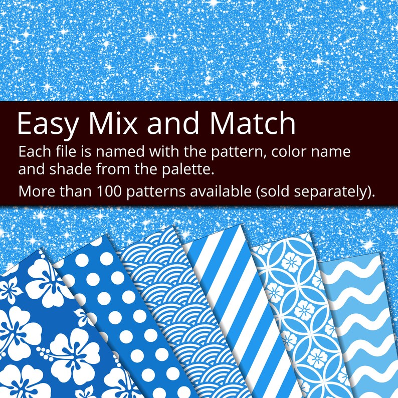 Glitter Digital Paper Pack, 250 Colors Digital Glitter Texture Sparkle Scrapbooking Paper Download, Rainbow Glitter Digital Papers Pack image 3