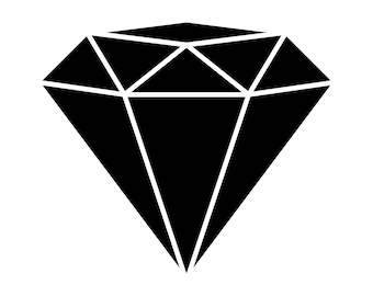 Diamond SVG file, black diamond silhouette