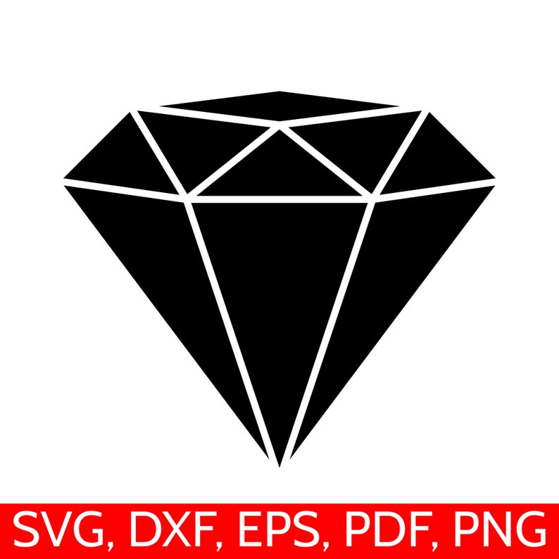 Download Diamond SVG File Diamond Clipart Diamond DXF Diamond | Etsy