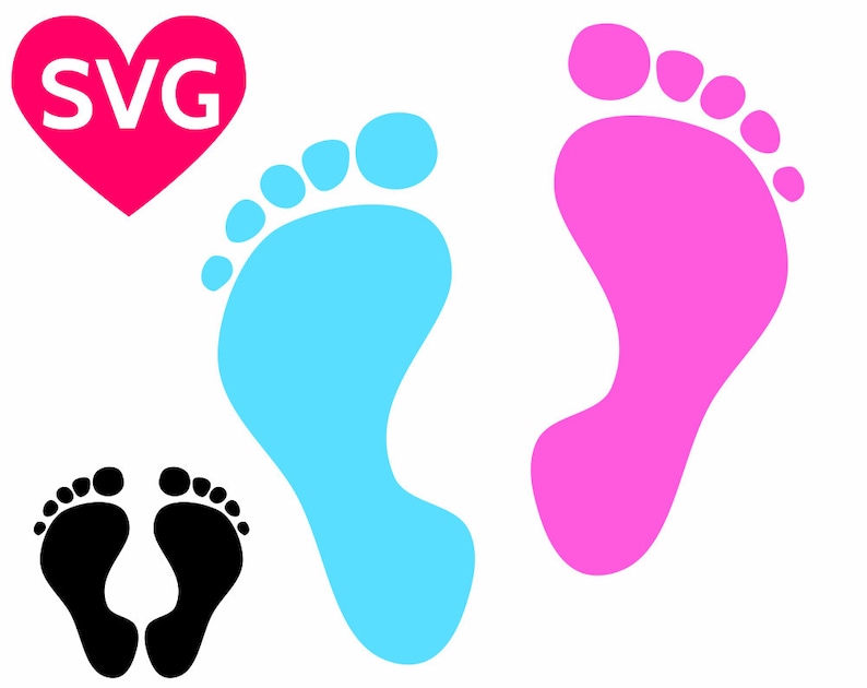 Download Baby Footprint SVG Baby Feet SVG Baby Foot SVG Baby Foot | Etsy