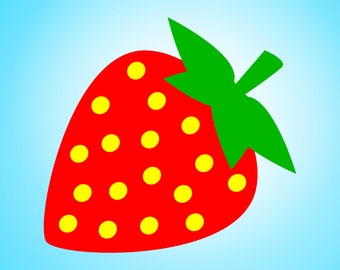 A simple but beautiful Strawberry SVG design for Cricut and Silhouette