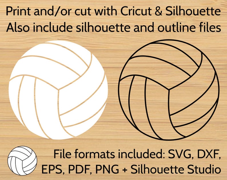 Volleyball Ball SVG Design, Cut file for Cricut & Silhouette, SVG Volley Ball Vector Clipart, dxf, eps, png, pdf files image 2