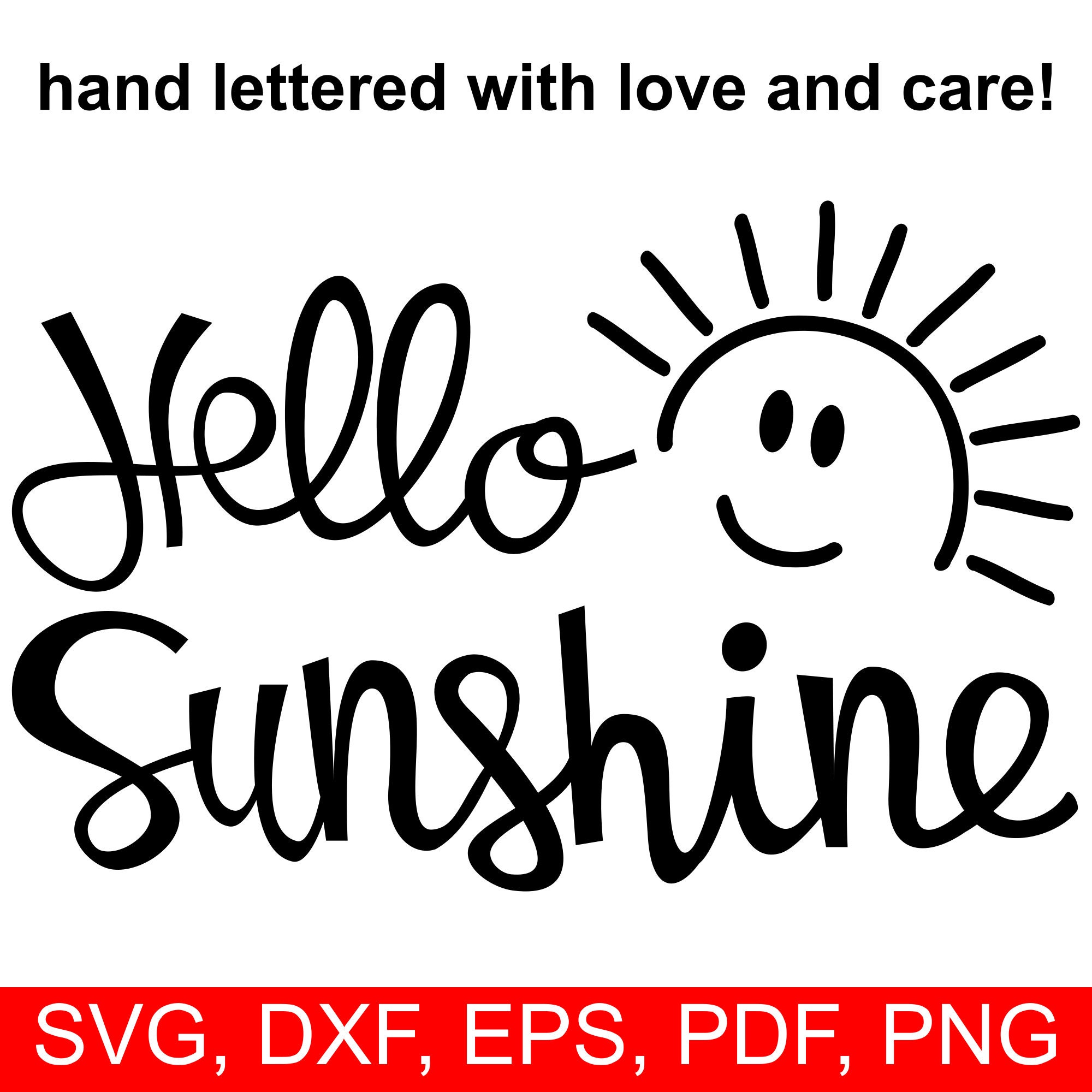 Download Hello Sunshine Svg File For Cricut And Silhouette To Celebrate Summer And Spring By Making A Cool Hello Sunshine Shirt To Wear Outside