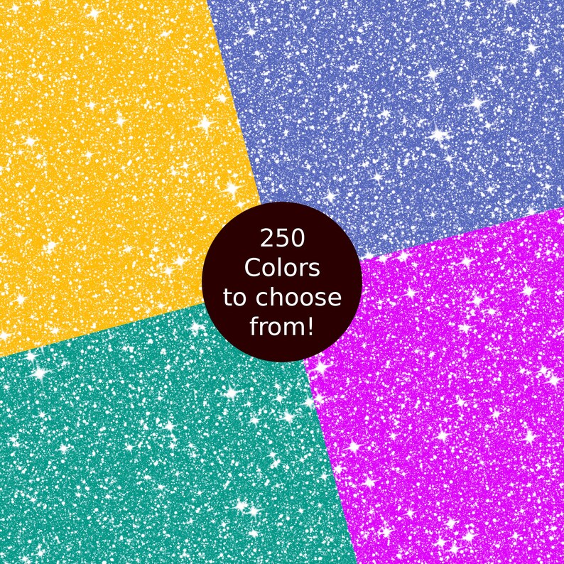 Glitter Digital Paper Pack, 250 Colors Digital Glitter Texture Sparkle Scrapbooking Paper Download, Rainbow Glitter Digital Papers Pack image 5