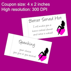 Satisfaction guaranteed Printable Very Naughty Coupons Book for Him, Valentine's Day Gift for Him, Hot Coupons, Erotic Coupons, Sex Coupons image 5