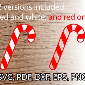 Candy Cane SVG File for Cricut & Silhouette - Christmas Candy Cane SVG ...
