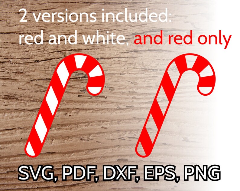 Candy Cane SVG File for Cricut & Silhouette - Christmas Candy Cane SVG ...