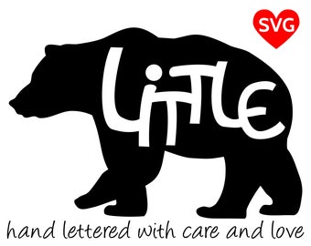 Little Bear SVG Files for Cricut and printable clipart to make Little Bear shirts, hats, mugs, vinyl decals and gifts