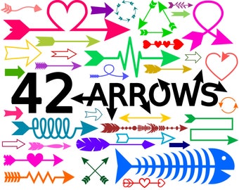 42 Arrow SVG Files, Arrows SVG files for Cricut, Arrow Clipart, SVG Arrows, Arrows svg bundle, Arrow dxf, Arrows svg files for Silhouette