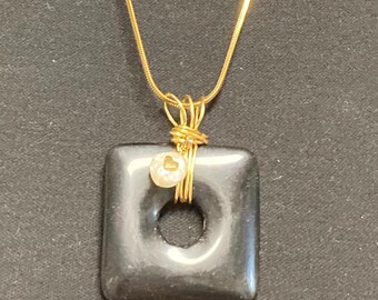 stone pendant, pendant, necklace