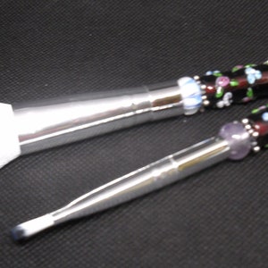 Beaded makeup brush set